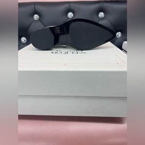 Silver Alexander McQueen boots